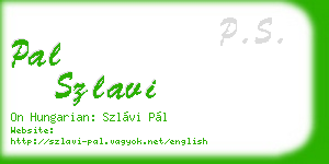 pal szlavi business card